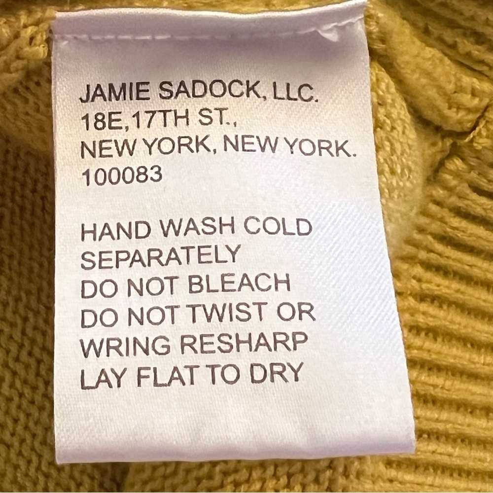 Jamie Sadock women’s yellow knit sweater full zip jacket. Size medium - Picture 6 of 14